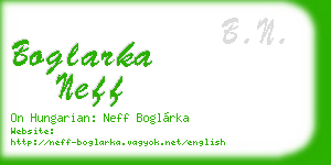 boglarka neff business card