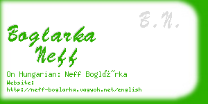 boglarka neff business card